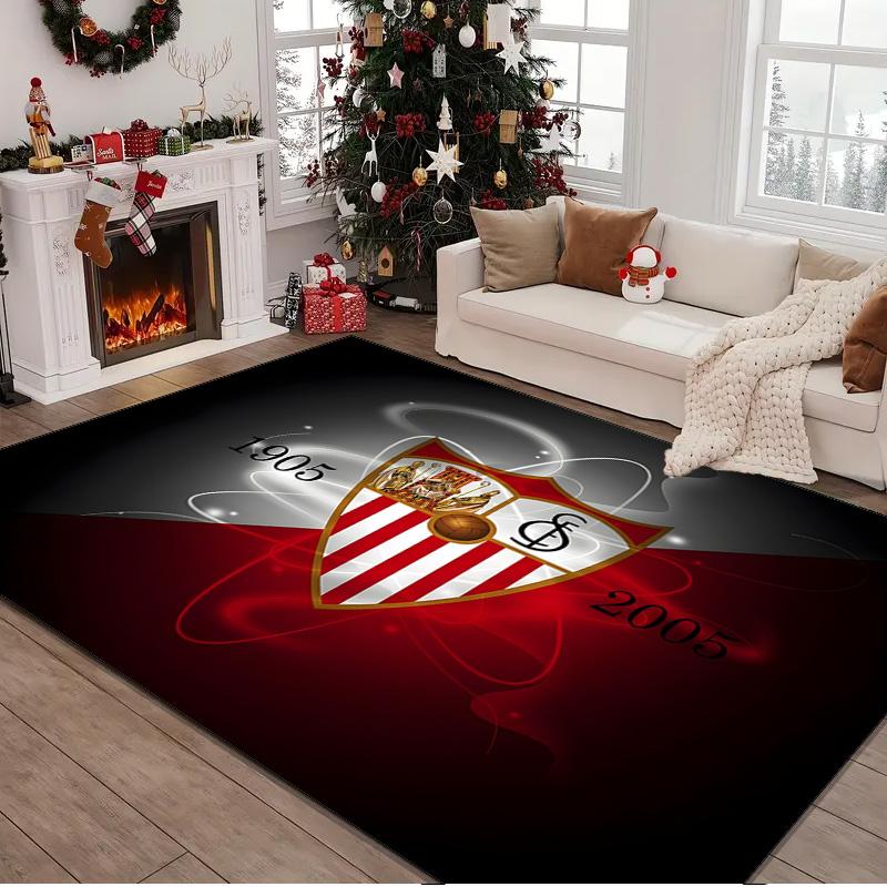 1PC rug Football Sevilla Artwork Carpet, Chair Rug,Area Rug for Office Bedroom living rooms bedroom, Doormat decor Christmas fan gifts