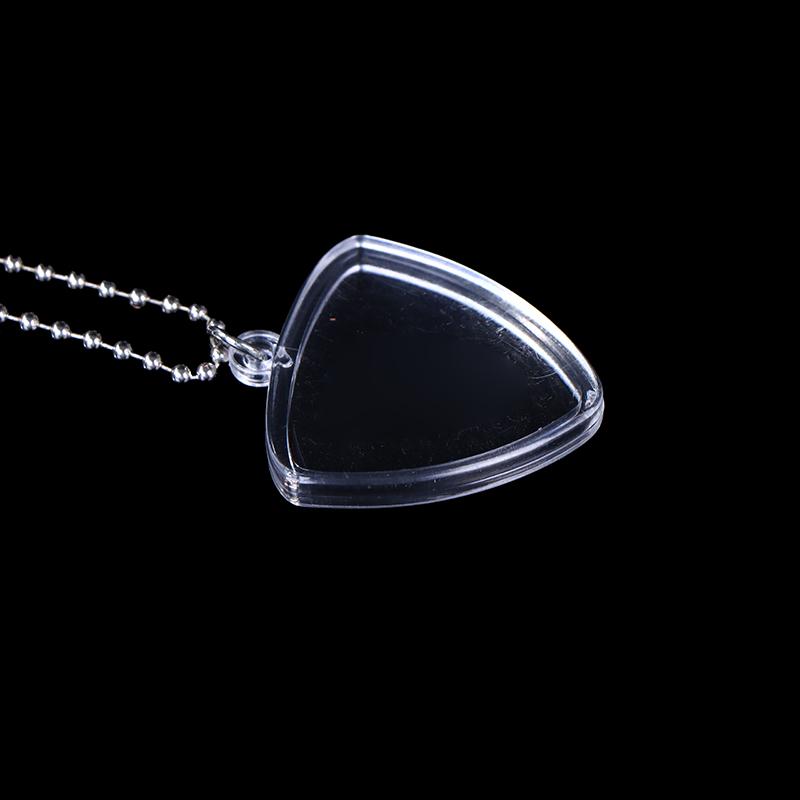 Guitarists Storage Guitar Pick Collection Box Clear Holder Keyring Bag Heart Shaped Picks Size Case Musical Accessories