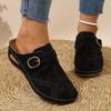 Leisure Baotou Half Slippers Female 2025 New Strap Slope with Large Size Hollow Slippers