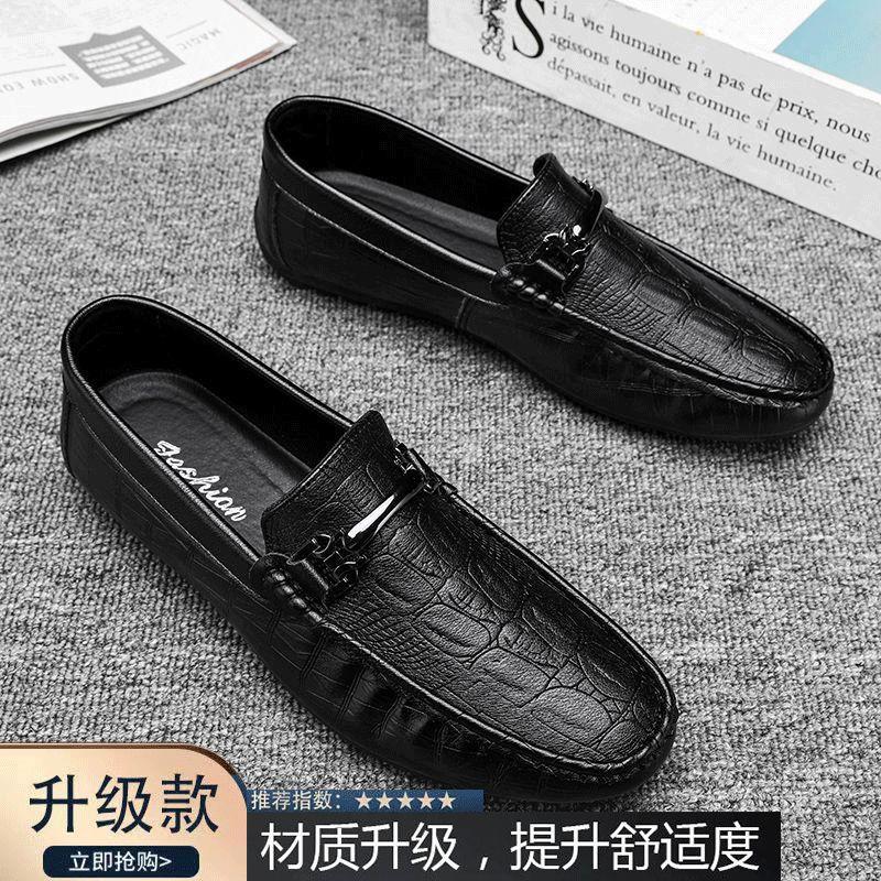 Doudou boty pánský jarní trend malé kožené boty pánské ležérní boty britské nazouvací líné trendy boty univerzální