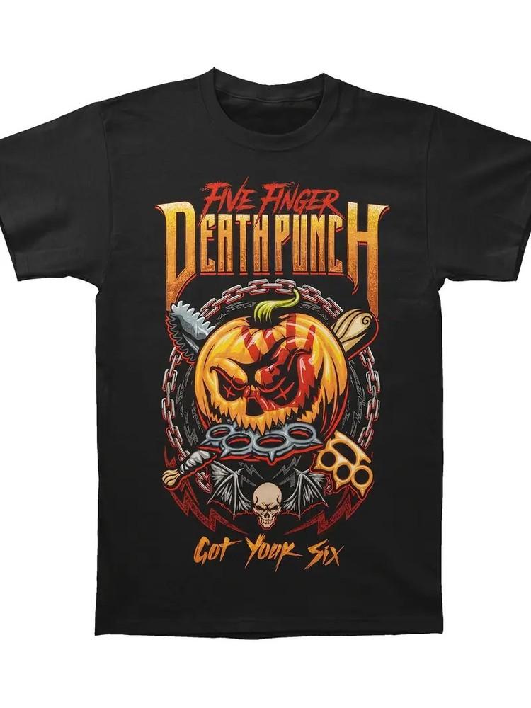 

Five Finger Death Punch Halloween Got Your Six T-Shirt (Large) Black-220g S