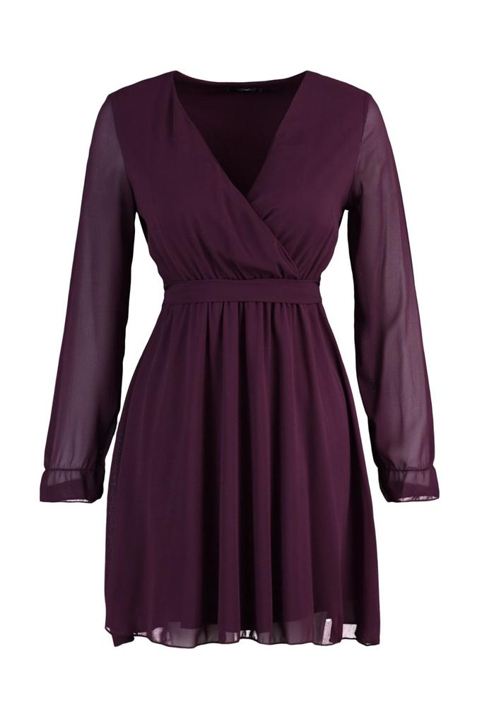 Women's Style Dress Black Belted Double Breasted Woven Dress