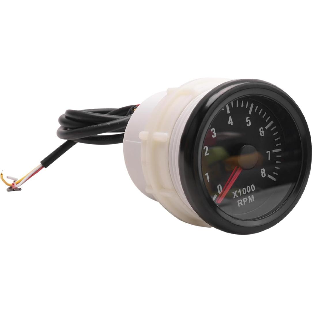 

52MM Electrical Tachometer 0-8000 RPM 2 RPM Tacho Meter for 2 3 4 5 6 8 Cylinder Gasoline Engine Car Boat Yacht