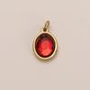 Stainless Steel Diy Basic Live Mouth Chain 12 Birthstone Pendant Necklace Furnace Vacuum Plating 18K Gold Color Retention
