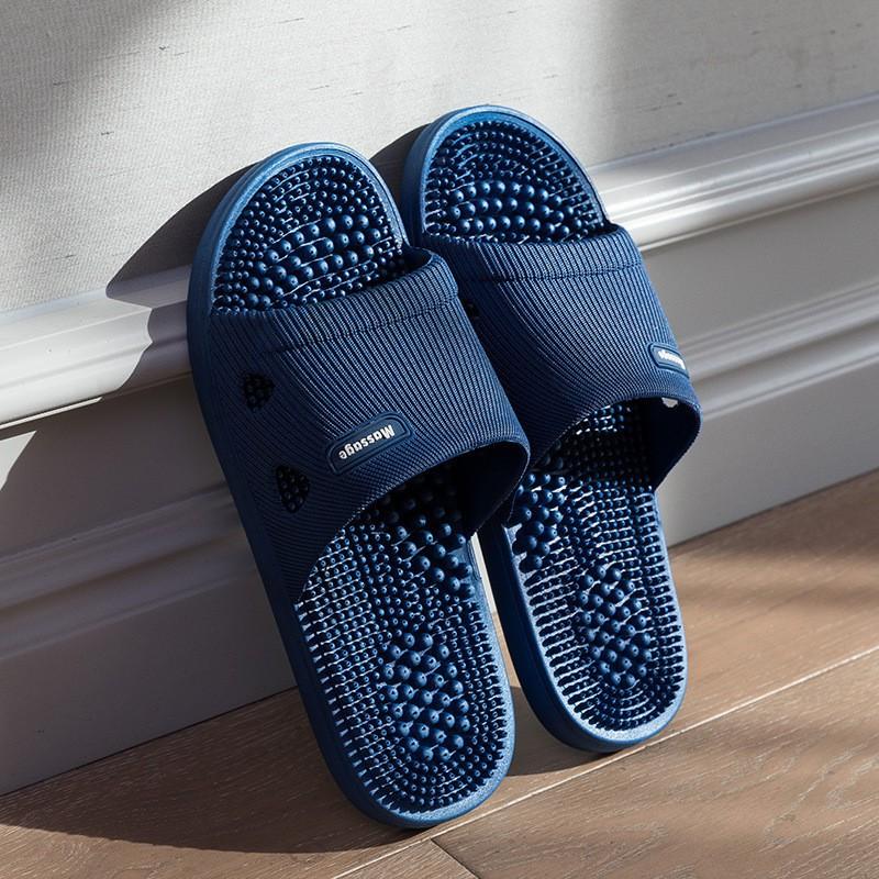 Slippers Women Solid Color Massage Non-slip Open Toe Bathroom Platform Indoor Sandals Casual Men Slip On Shoes Womens Shoes