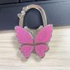Large Matte Butterfly Hanging Bag Hook - Foldable Women's Bag Buckle & Portable Table Edge Hook for Luggage Accessories.