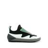 Ferragamo Colourblock Slip On Sneakers Green