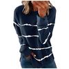 Women's Casual  Contrast Color Long Sleeve Top Pullover Sweatshir