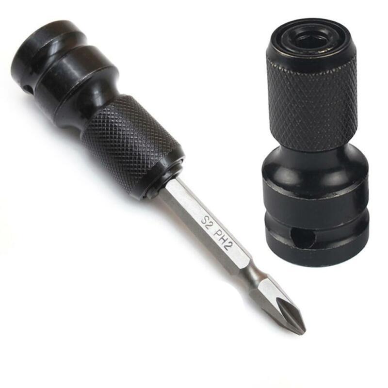 12inch Drive Square To 14 Inch Hex Shank Telescopic Socket Adapter Drill Chuck