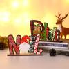 Christmas Decorations Wooden Color Letter Assembly DIY Decoration Tabletop Faceless Old Man Table