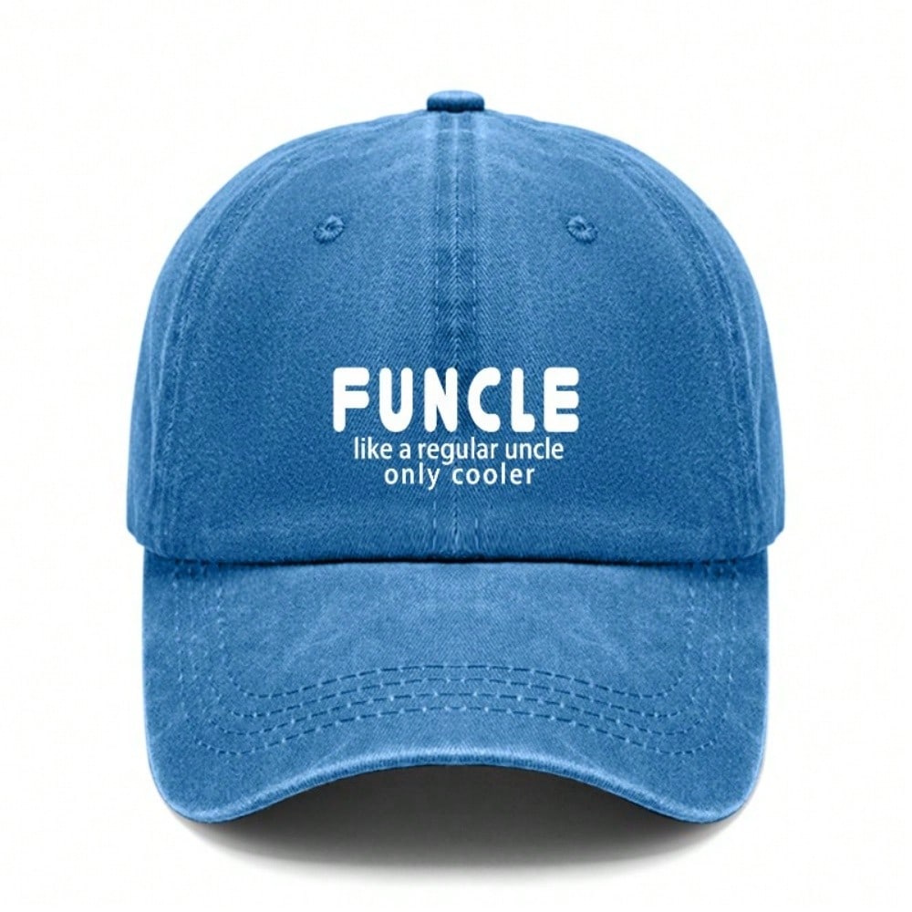 [Unisex Baseball Cap] Funcle Print Adjustable Hat Breathable Soft Fabric Casual Vintage Daily Wear Gift For Uncle