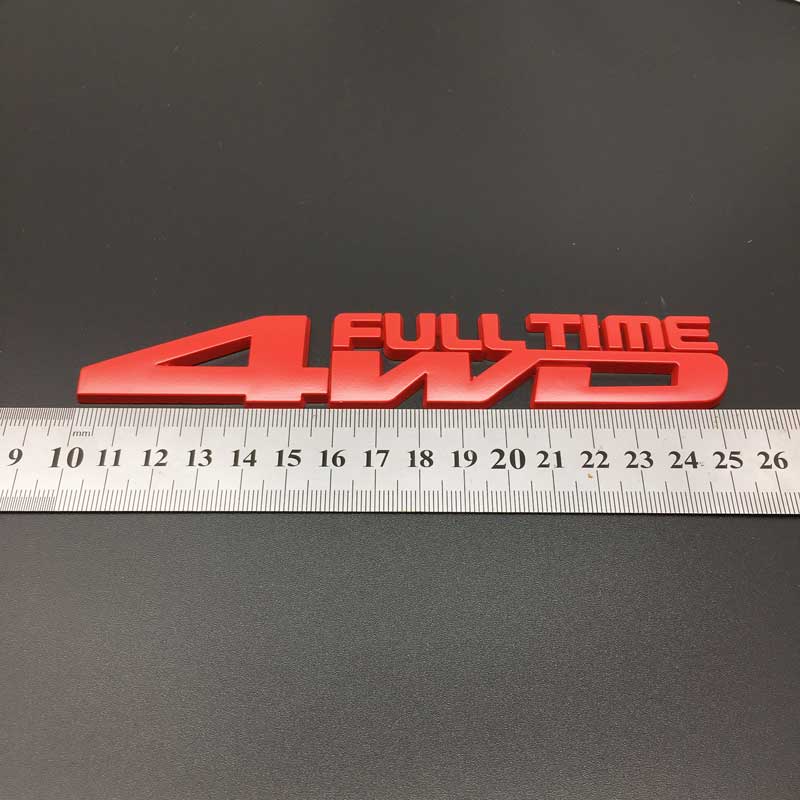 4WD FULL TIME New 3D Metal Car Stickers for Jeep Toyota Ford VW Subaru Styling Decal Accessories