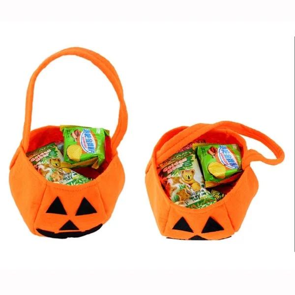 Children's Halloween Candy Bag Party Supplies Fashion Bag Holiday Smile Pumpkin Bag Kids Gifts Household Festival Party Bag