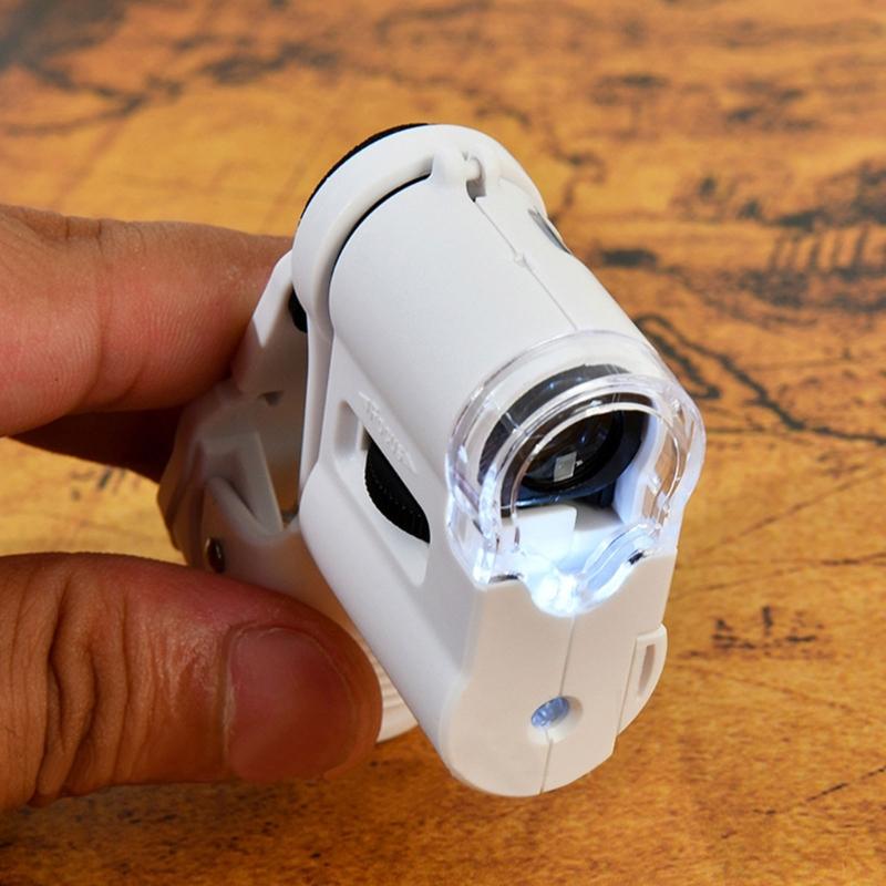 Counterfeits Detection Magnifying Glass 80X 100X Zoom Handheld Microscope For Banknotes Stamps Inspection Identification