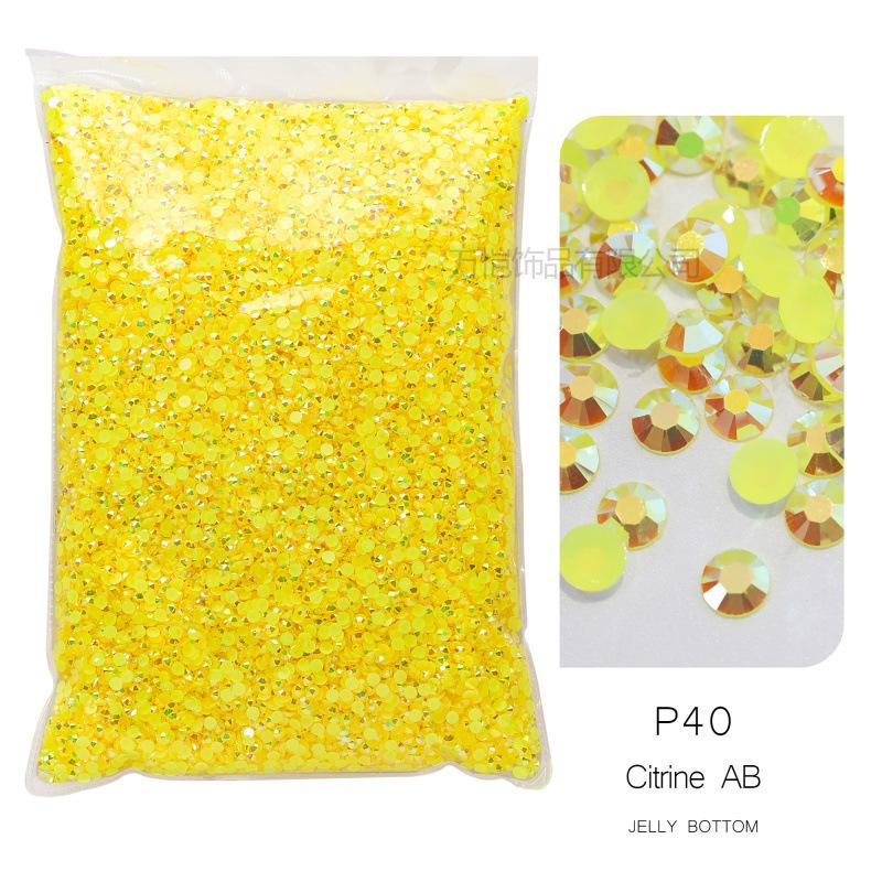Jelly Resin Flat-Bottomed Diamond, Nail Art Beauty, Mobile Phone Case Decorative Rhinestone Diy Decorative Clothing Accessories