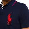 Polo Ralph Lauren SS24 Maglietta Polo a Maniche Corte Ricamata Logo Big Pony Uomo top Blu Navy 710803454-002