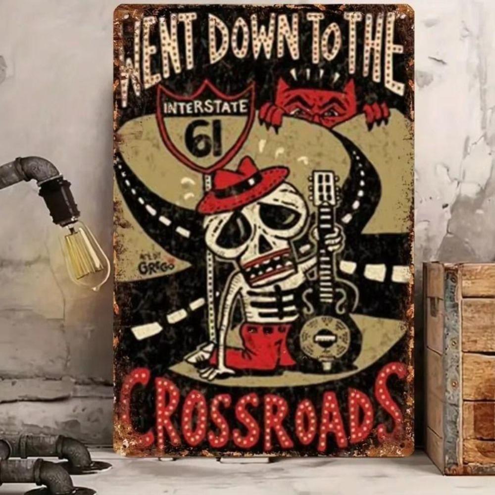 1 Piece Retro Metal Tin Sign Art Poster For Office Living Room Courtyard Wall Decor 8x12 Inch 20x30 cm