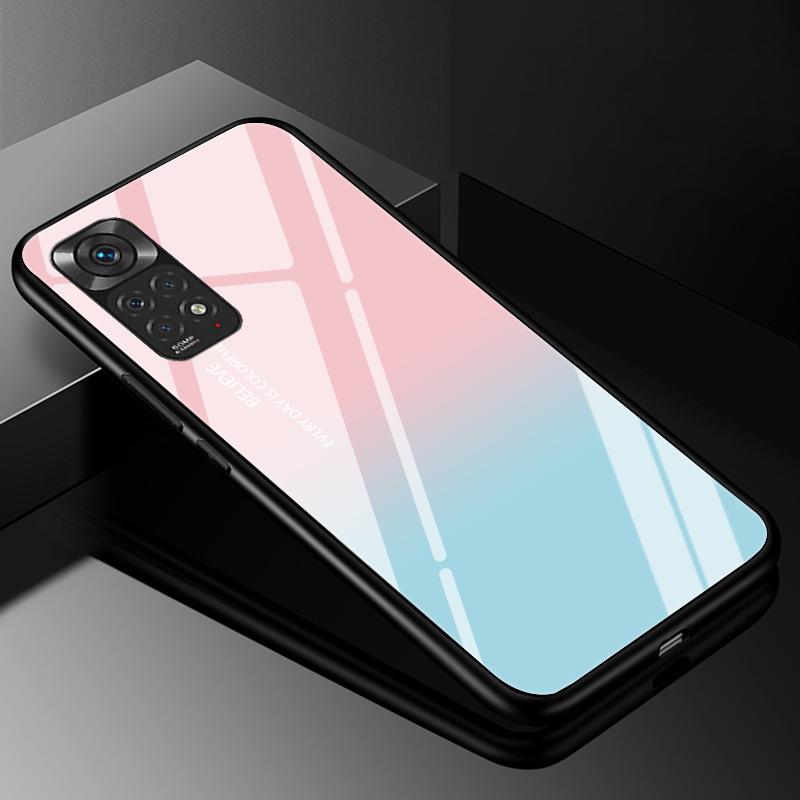 Für Redmi Note 11 Hüllen Note 11S Hartglas-Rückseite Für Xiaomi Redmi Note 11 12 13 Pro Plus 5G Hülle Funda Note11 S