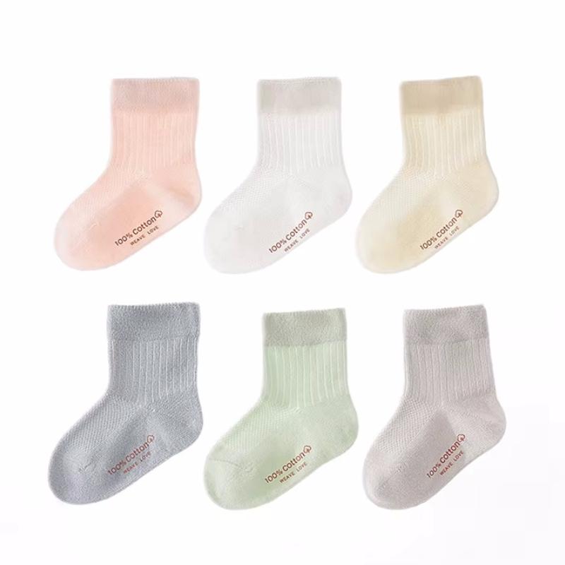 Summer Mesh Thin Baby Toddler Boy Girls Sock Cotton Casual Solid Children's Socks For Girls Boys Soft Breathable Kids Sock 0-5Y