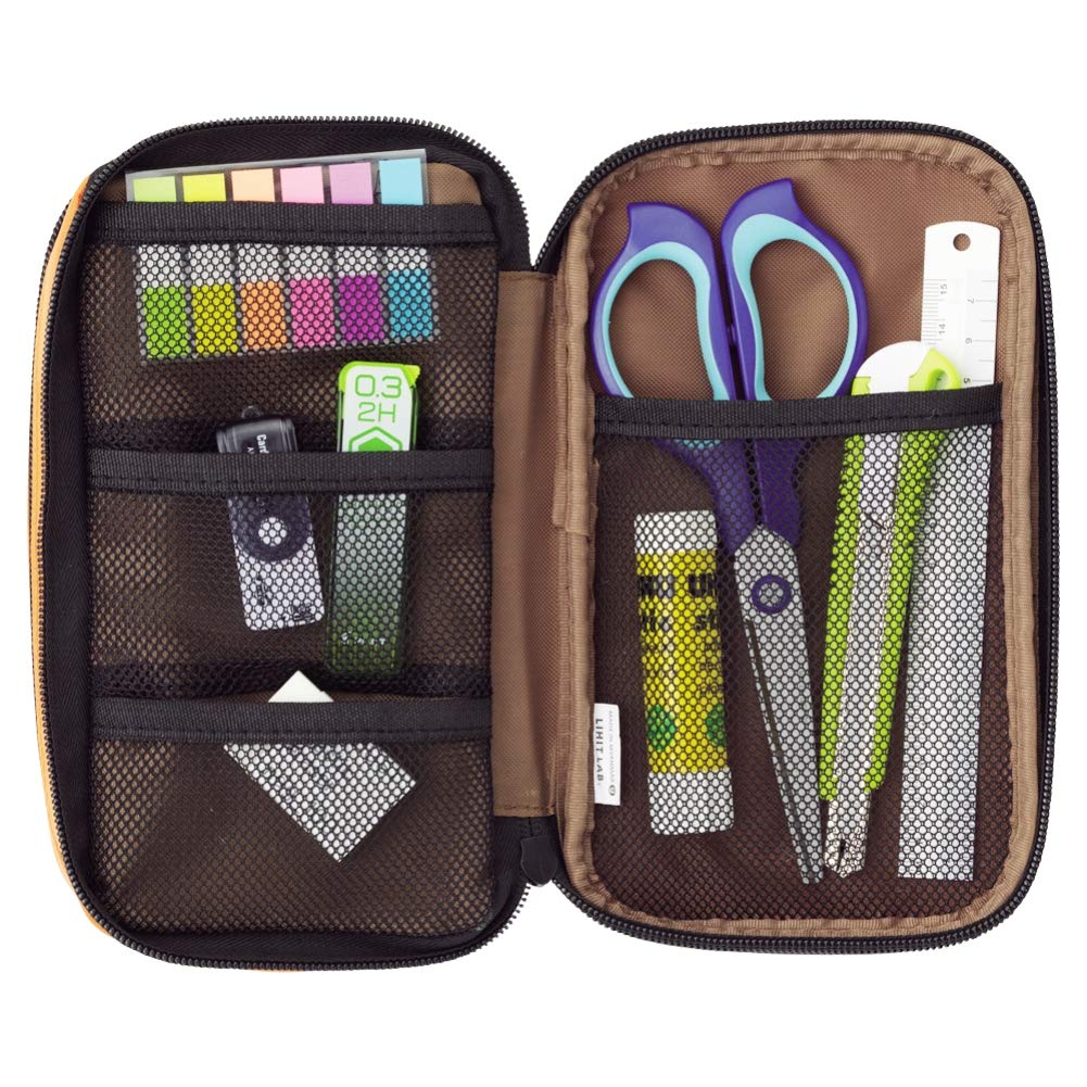LIHIT LAB Pen Book Case, Type, Double, Indigo, A7555-11
