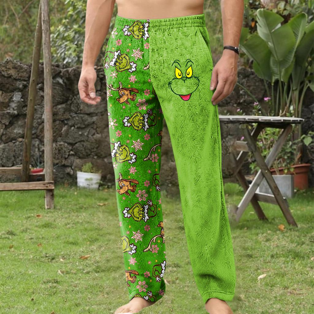 Men's Allover Printed Home Pants Sleeping Pajama Pants Long Pants Pajama Pants
