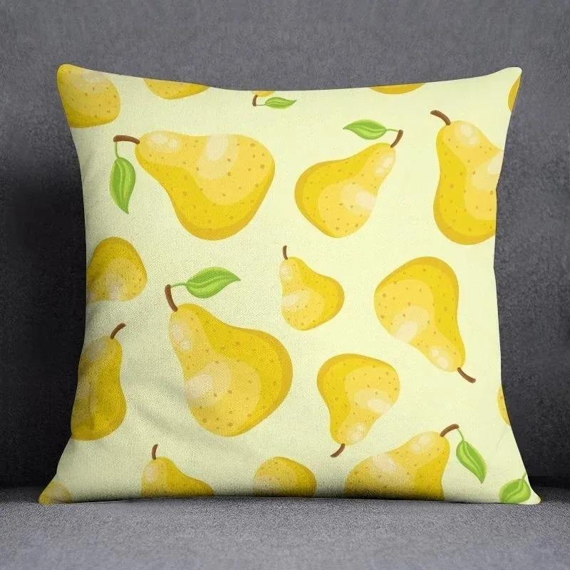 Strawberry Print Throw Pillowcase Peach Skin Red Fruit Cushion Cover Living Room Couch Bedroom Decor Aesthetic Home Accessory