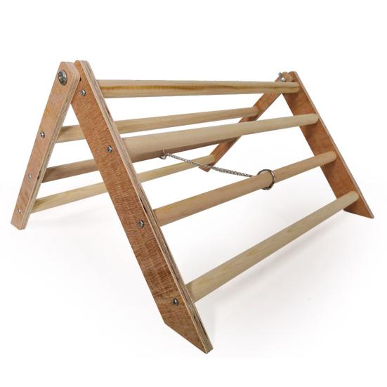 Snadno instalovatelné bidlo pro papouška, užitečný kreativní protiskluzový dřevěný stojan pro domácí mazlíčky a kuřata