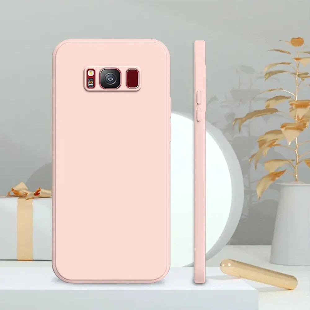 For Samsung S8 Case For Samsung Galaxy S8 Plus Coque Matte Soft Silicone Shockproof Cover For Samsung S8 Square Phone Case Funda