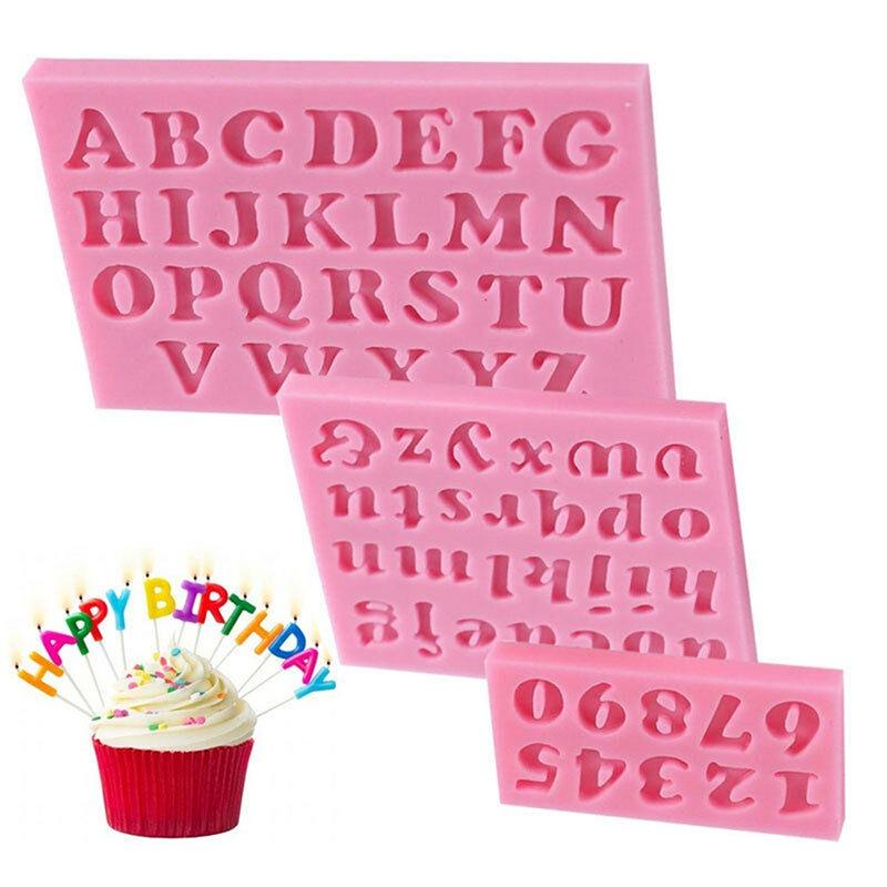 Alphabet Number Silicone Mold DIY Letter Number Fondant Chocolate Jelly Candy Pastry Baking Mould Cake Decorating Tools