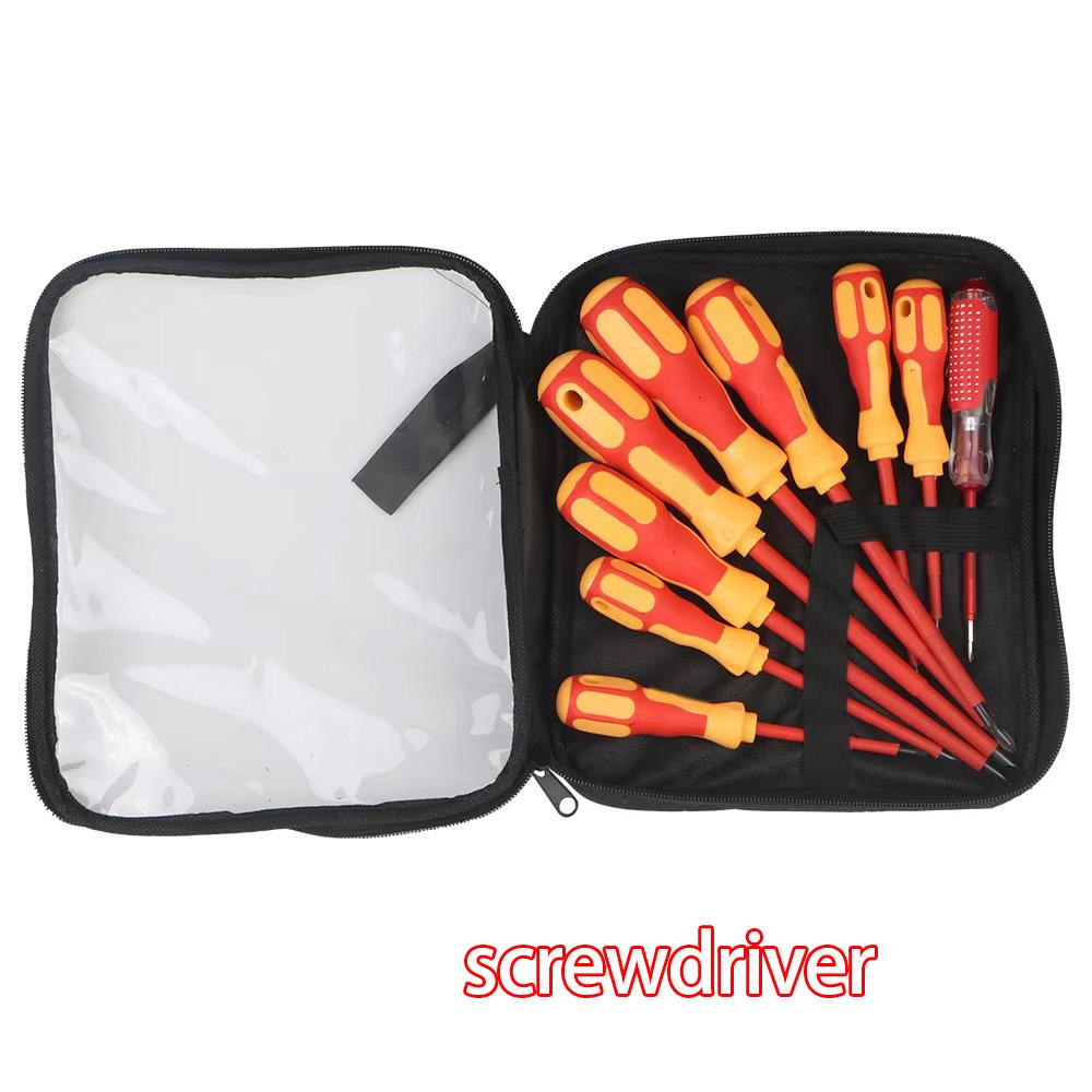 

Для электрика Ручные инструменты Многофункциональная магнитная отвертка Изолированные биты Phillips с плоским шлицем Набор отверток Электрик