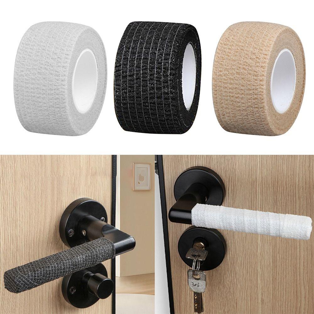 

Self-adhesive Door Handle Wrapped Tape Anti Collision Door Knob Sleeve Door Handle Tape Home чорний