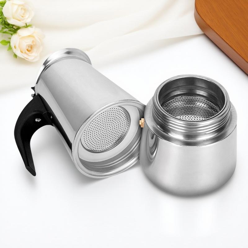 Coffee Pot Stainless Steel Filter Italian Espresso Coffee Maker Percolator Tool 200/300/450/600Ml Moka Coffee Maker Coffee Pot