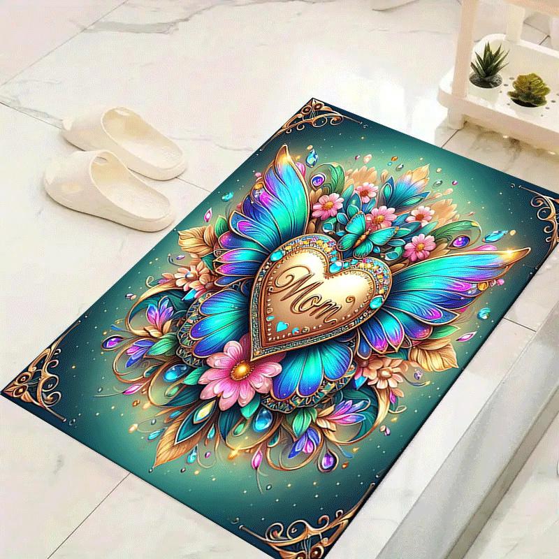 

1pc Gift for Mom Print, Design Indoor Area Rug, Soft, Anti-Slip, and Durable Gaming Room Decor for Bedroom, Living Room, and Exercise Rugs, 60cm by 90cm