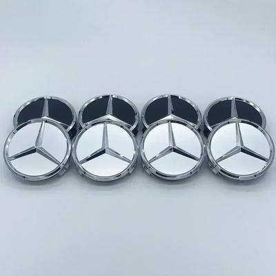 New For Mercedes Benz 4Pcs 75MM/60MM Car Tire Wheel Center Hub Cap Covers For Mercedes Benz Badge Emblem Rim Cover Auto Style D