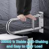 304 Toilet Bathroom Foldable Handicaped Hand Bar U-Shaped Handle Grab Stainless Steel Elderly Safety Handrail