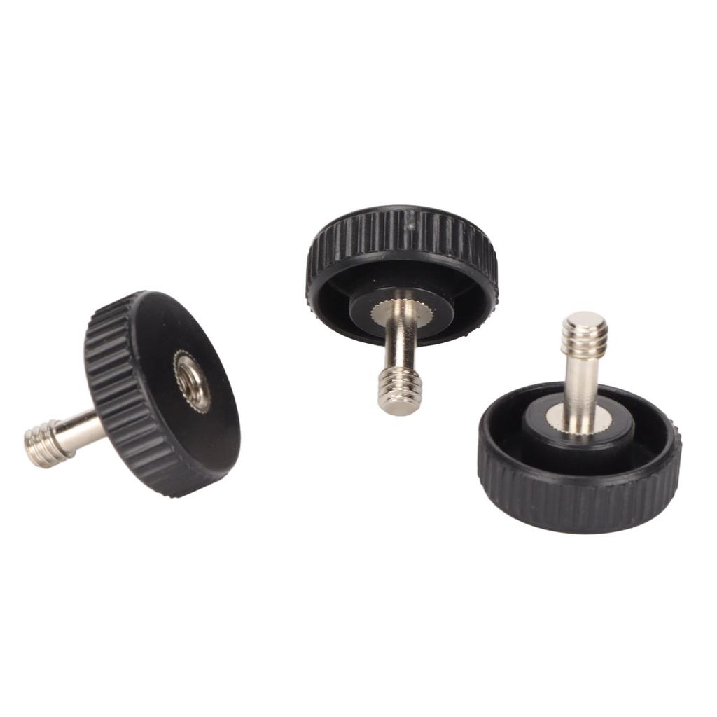3PCS 1 4in Male Female Socket Screw Adapter Thumb Knob Quick Release for Camera Flash Bracket