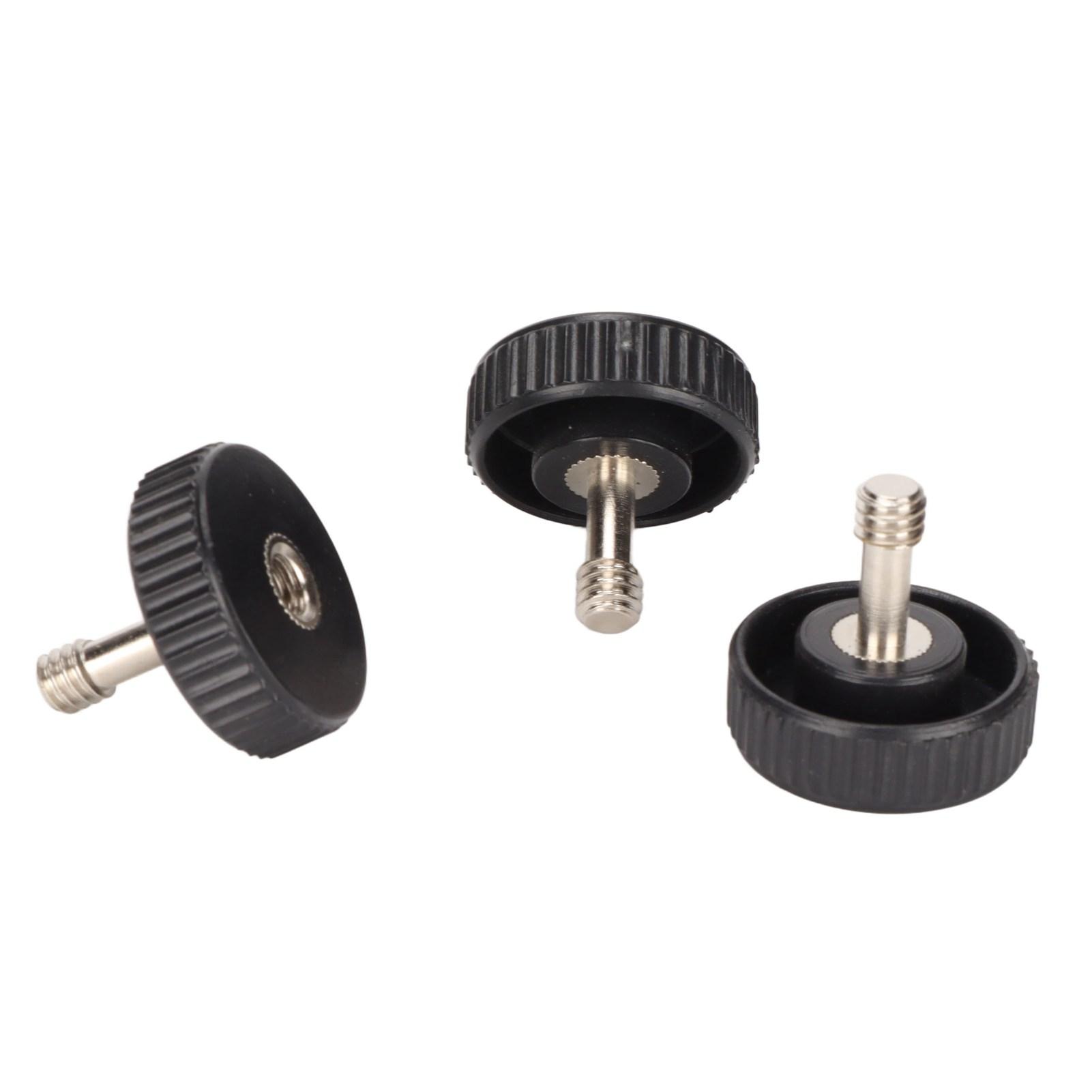 

3PCS 1 4in Male Female Socket Screw Adapter Thumb Knob Quick Release for Camera Flash Bracket