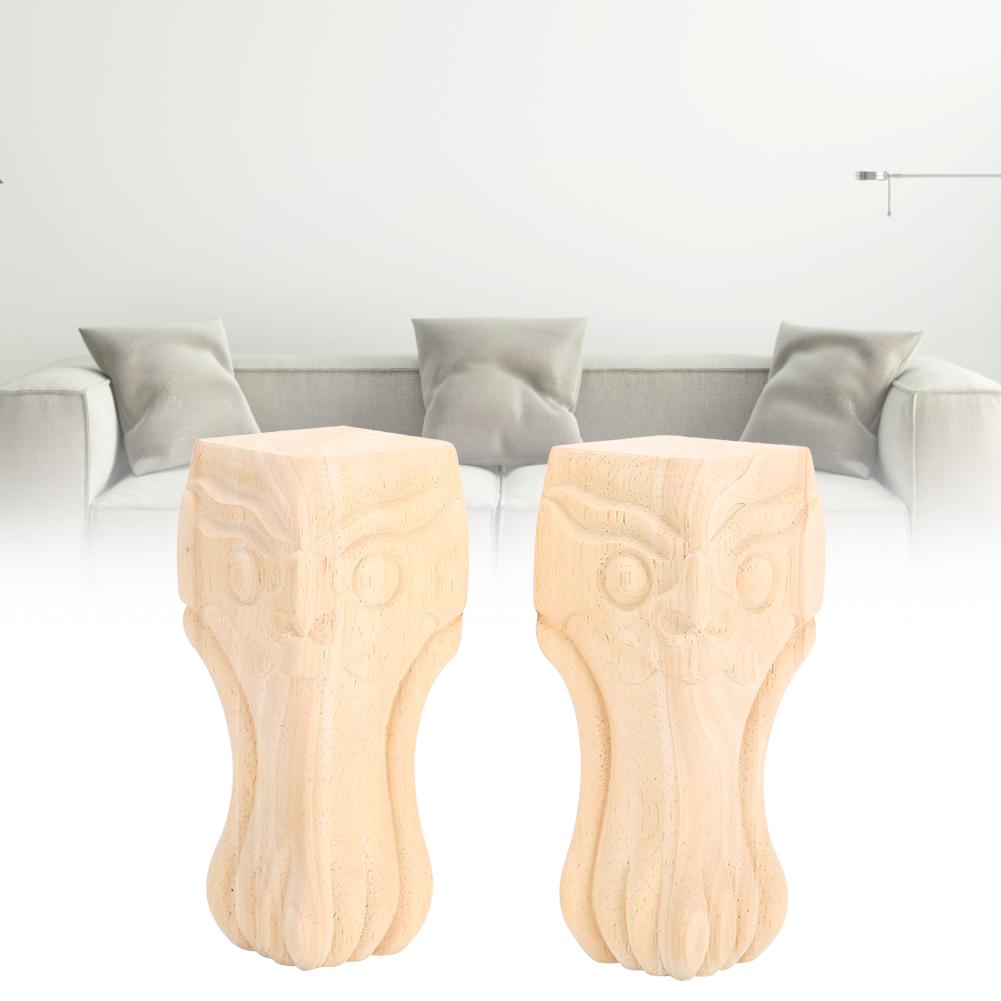 

2Pcs Stylish Wood Carved Table Leg Cabinet Legs Home Furniture for Sofa Tea Table TV Cabinet