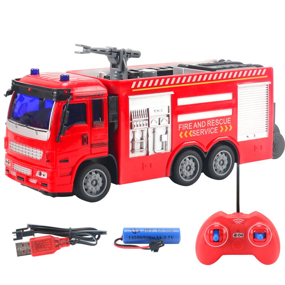 Children s Rechargeable Remote Control Excavator Bulldozer Toy with Lights
