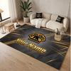 Custom Rug Boston Bruins Pattern Print Name Text Soft Non‑Slip Floor Carpet for Home Indoor Decoration