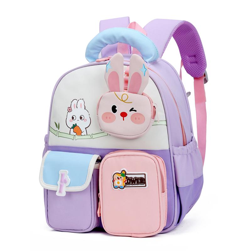 Bunny Bear Backpack Kindergarten Children's Schoolbag Boys And Girls Lightweight Backpack