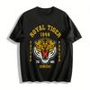 Vintage Roaring Tiger 1948 Tattoo Parlor Graphic Casual Top Pure Cotton T-shirt