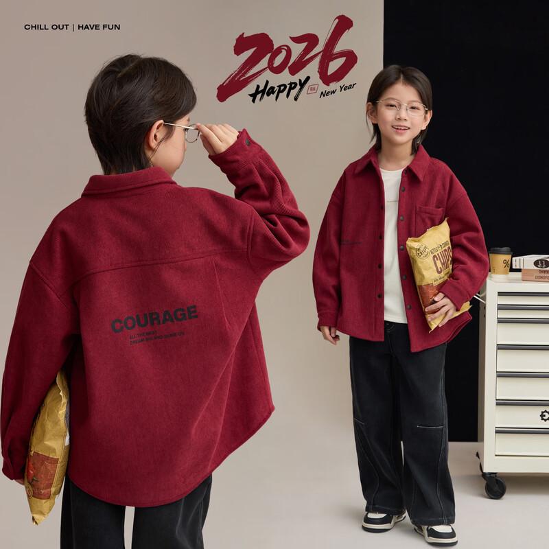 

Boys Festive Corduroy Fleece-Lined Shirt 150