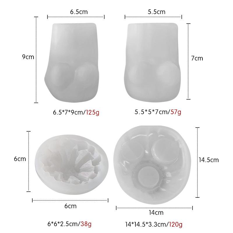Creative Christmas Set Snowman Silicone Mold Handmade Gift Christmas Decoration DIY Aroma Candle Plaster Ornaments Mould