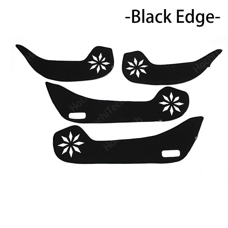 Side Edge Cover Door Inside Guard Protection Carpet Car Door Anti Kick Pad Sticker for Dongfeng AX7 2015-2017