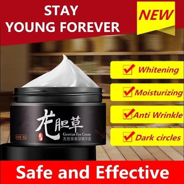 Newest Gentian Firming Eye Cream for Remove Dark Circles Eye Bags Fat Granule Anti-wrinkle Firming Reduces Appearance of Wrinkles, Fine Lines.
