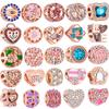 Mode Roségold Plated Kristall Liebesherz Blume Charms Perlen Passend Original Armband Charm Anhänger für DIY Schmuckherstellung