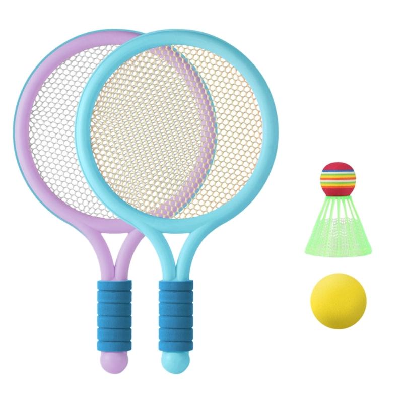 

Kids Tennis Racquet Set Small Badminton Rackets with Shuttlecocks Balls In/Outdoor Parent Child Interactive Sports Toy