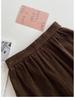 16-Hole Au Li Velvet Plus Size Retro Ruffled Wide-Leg High-Waisted Slimming Trousers - Autumn 2025