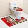 Non-Slip Backing Toilet Floor Mat U-Shaped Design Toilet Cover Set Bathroom Mat Set Home Decor